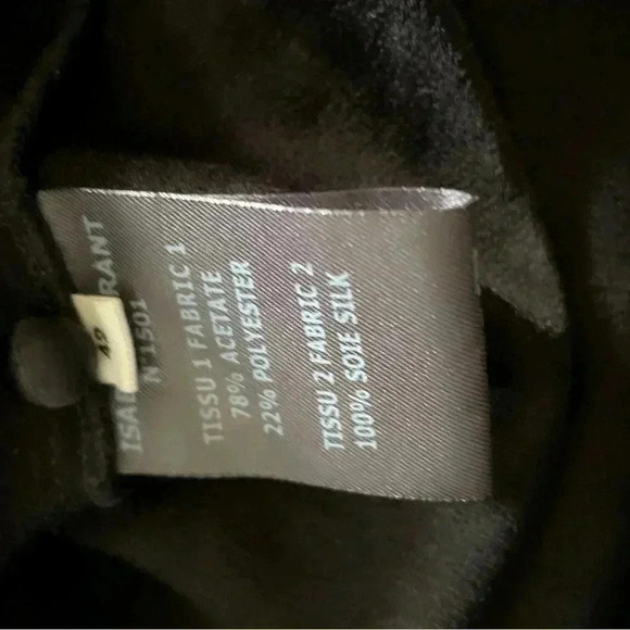 Isabelle Marant black long sleeve silk blend lightweight etoile  midi dress 42 - Picture 4 of 5